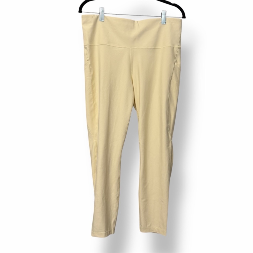 Athleta Interval Stash 7/8 Tight Leggings Butter Yellow - Picture 2 of 5